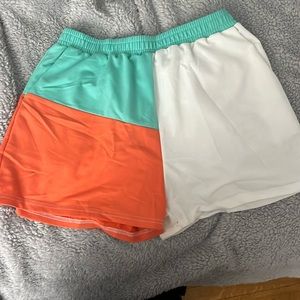 Color block shorts